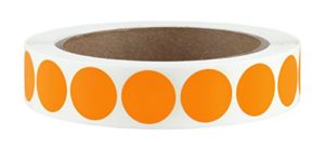 3/4″ Orange Color Code Dot Labels on Cores – Permanent Adhesive, 0.75 ...