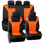 FH GROUP FH-FB068115 Premium 3D Air Mesh Seat Covers Full Set (Airbag & Split Ready), Orange / Color- Fit Most Car, Truck, Suv, or Van