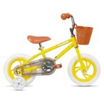 JOYSTAR 12 Inch Girls Bike with Training Wheels and Basket for 2 3 4 Years Old Kids Bikes for Toddlers 2-4 Years Girl Yellow