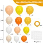 RUBFAC 138pcs Yellow Balloon Different Sizes Pack of 18 12 10 5 Inch for Orange Balloons Garland Arch Extra Large Balloons as Birthday Graduation Wedding Party Decorations