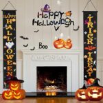 Halloween Decorations Outdoor Indoor, Halloween Decor, Banners Porch Signs for Front Door Outside Yard Garland Party Supplies (Halloween Banner Garland)