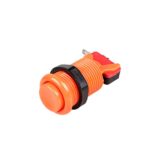 EG STARTS 6X American Style Standard Arcade Buttons Switchable Happ Type 30mm Push Button 3/16″ terminal for Jamma Mame Kit Parts (Orange)