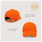 CHOK.LIDS Everyday Premium Dad Hat Unisex Cotton Baseball Cap for Men and Women Adjustable Lightweight Polo Style Curved Brim (Orange)