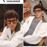 VANLINKER Vintage Thick Square Sunglasses for Men Women Retro Chunky Rectangle Trendy Shades VL9731 Black Frame/Yellow Orange Lense