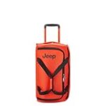 Jeep JS009D Two Wheel Rolling Travel Duffle Bag (Orange, 20 Inch)