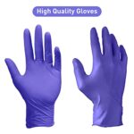 PEIPU Nitrile Gloves,Disposable Cleaning Gloves,(Large, 100-Count) Powder Free, Latex Free,Rubber Free,Ultra-Strong,Food Handling Use, Single Use Non-Sterile Protective Gloves