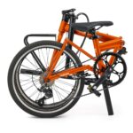 Viribus Folding Bike for Adult, 20 Inch Folding Bicycle, 7 Speed Lightweight Foldable Bike with Front Storage Rack Dual V Brakes, Adult Bike Foldable Bicycle for Outdoor, Orange