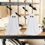 DAZONGE 2 Packs Halloween Decorations, Spooky Ghost Halloween Decor with String Lights Battery Operated, Easy to Assemble Ghost Halloween Decorations Indoor