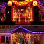 Halloween Decorations Battery String Lights – 10 Ft 160 LED Plastic Chain String Lights with Waterproof, 8 Lighting Modes and Timer Function (Orange)