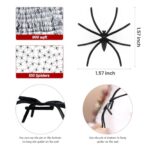 900 Sqft Spider Webs Halloween Decorations with 100 Fake Spiders,Super Stretchy Cobwebs for Halloween Decorations Indoor,Fake Spider Web for Halloween Party Decorations,Scary Outdoor Halloween Decor