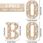 DIYDEC Halloween Decorations-3 LED Marquee Light Up Letters Wooden Boo Sign Halloween Letter Lights Wooden Decorations for Home Indoor Kitchen Fireplace Party Table Decor Supplies