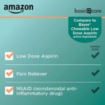 Amazon Basic Care Aspirin 81 mg Pain Reliever (NSAID) Chewable Tablets, Low Dose , Orange Flavor, 108 Count (3 Packs of 36)