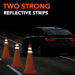 [2 Pack]28 Inch Collapsible Traffic Safety Cones – Parking Cones with Reflective Collars,Orange Safety Cones for Parking lot?Driveway, Driving Training etc.