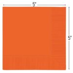 Festive Orange Peel 2-Ply Beverage Napkins – 5″ x 5″ (Pack of 40) – Durable, Absorbent & Vibrant – Perfect for Parties, Holidays & Special Occasions