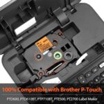 Label KINGDOM Label Tape 1 Inch Replacement for Orange 24mm 0.94 Label Tape TZe-B51 TZB51 Laminated Tape for Brother Ptouch PT-P700 PT-P750W Label Maker, Black on Fluorescent Orange, 3-Pack