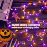 XURISEN 108FT 280 LED Halloween Lights, Orange and Purple Halloween Lights Waterproof with 8 Modes Plug in String Lights for Indoor Outdoor Party Garden Yard Home Room Decorations