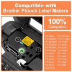 24mm Label Tape Orange Replace for Brother P Touch TZe TZ Tape 24mm 0.94” TZe-B51 TZB51 Laminated Tape 1” for Ptouch PTD600 PTD400AD PT1880 Label Makers, 4-Pack Black on Orange