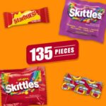 SKITTLES, STARBURST & LIFE SAVERS Fun Size Fruity Halloween Candy Assortment, 135 Ct Bulk Bag