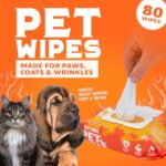 ANGRY ORANGE Dog Wipes, Cleaning, Unscented, for Paws and Butt, Wipes for Dogs & Cats, Pet Wipes Ideal for Removing Dirt & Grime, Strong, Gentle, Hydrating Grooming Wipes, Puppy Essentials, 80 Count