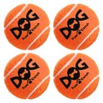 insum Squeaky Tennis Balls for Dogs Colorful Easy Catching Pet Dog Balls 4 Pack (2.5inch-Orange)