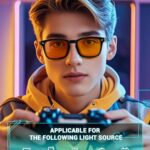 TIJN Blue Light Blocking Glasses for Computer, TV, Gaming Improve Sleep by Naturally Producing Melatonin for Women Men, Orange Lens