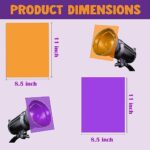 Sakolla Halloween Gel Filter 10 Pcs Halloween Orange Purple Color Correction Gel Light Filter, Transparent Color Overlays Film Plastic Sheets for Lighting, Led Light Outdoor Landscape 8.5 x 11 Inch