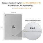 MoKo Case Fit 2018/2017 iPad 9.7 5th/6th Generation, Slim Lightweight Smart Shell Stand Cover with Translucent Frosted Back Protector Fit iPad 9.7 2018/2017, Auto Wake/Sleep, Orange