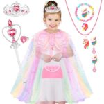 YAOOBEY Princess Dress up Clothes for Girls 4-6, Unicorn Halloween Costumes Toys for 3 4 5 6 7 Year Old Girl Christmas Birthday Gifts