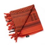 FREE SOLDIER Scarf Military Shemagh Tactical Desert Keffiyeh Head Neck Scarf Arab Wrap with Tassel 43×43 inches (Orange)