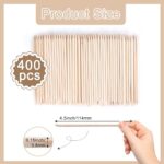 400 Pcs Orange Sticks for Nails, 4.5 Inch Wax Sticks for Waxing, Skin-Safe Cuticle Sticks for Nails Wood, Manicure Pedicure Tool for Manicure & Pedicure