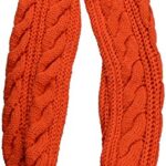 NEOSAN Womens Thick Ribbed Knit Winter Infinity Circle Loop Scarf Twist Orange