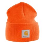 Carhartt – Acrylic mens Watch Cap – Bright Orange, branded beanie ski hat