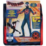 Marvel Miles Morales: Spider-Man Official Youth Deluxe Zentai Costume – Stretch Spandex with Hidden Zippers, Wrist Slits (XL) Multi