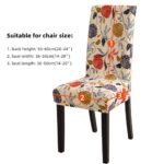 Fuloon Chair Covers for Dining Room 6 Pack, Solid Stretch Dining Chair Covers, Washable Kitchen Slip Covers, Parson Chair Covers Set of 6 (Orange Floral, 6 Pack)