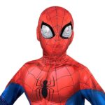 Marvel Spider-Man Official Youth Deluxe Zentai Costume – Stretch Spandex with Hidden Zippers and Wrist Slits (M) Multi