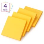 Sticky Notes 3×3 Self-Stick Notes Bright Colors Sticky Notes 4 Pads 100 Sheets/Pad (Orange)