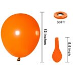 KBZVNAF Orange Balloons Latex Party Balloons – 50 Pack 12 inch Helium Matte Orange Balloons for Birthday Wedding Baby Shower Halloween Party Decorations