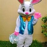 To.beone Plush Easter Bunny Adult Costume Rabbit Halloween Mascot Costume