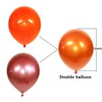 Metallic Orange Balloons, 50pcs 12 inch Orange Balloons, Double Layer Orange Burnt Balloons are More Durable, Suitable for Wedding, Birthday Party Balloon Decoration.